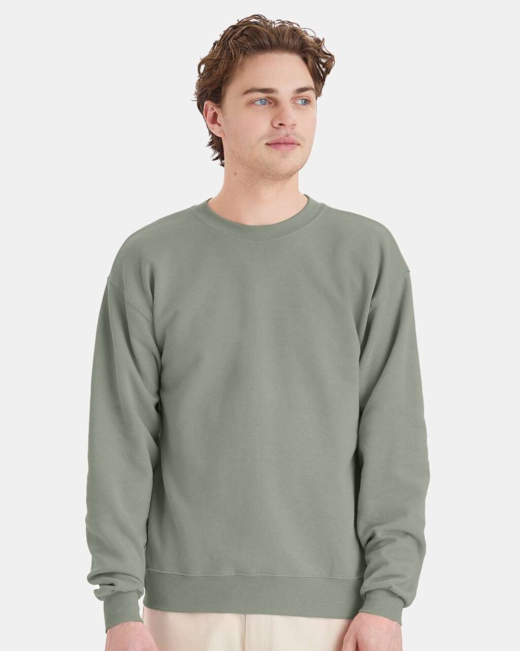 Hanes EcoSmart Unisex Cotton Polyester Crewneck Sweatshirt PrintPro XP Fleece Classic Fit Everyday Comfort Pullover